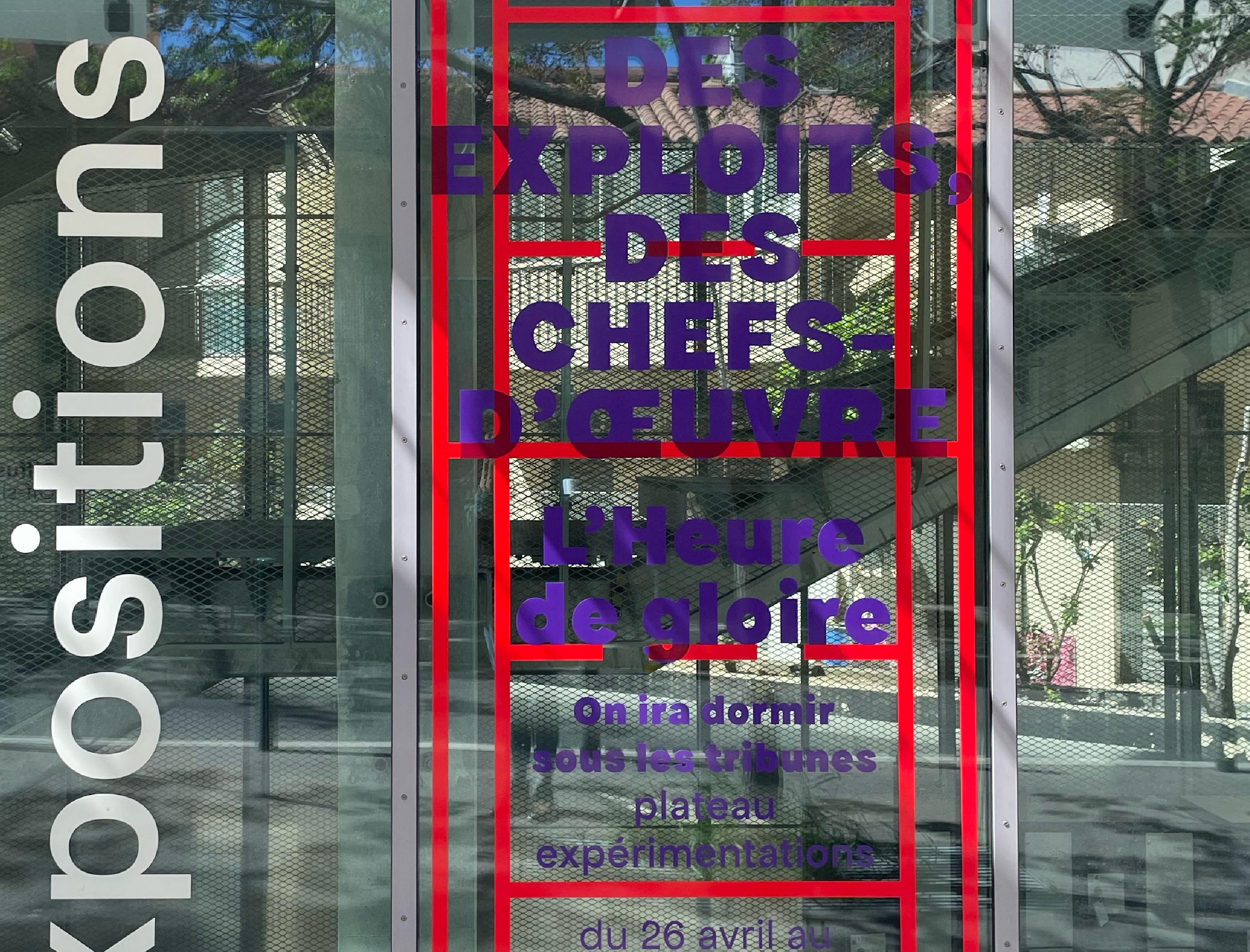 Vue de la signalétique au Frac Sud