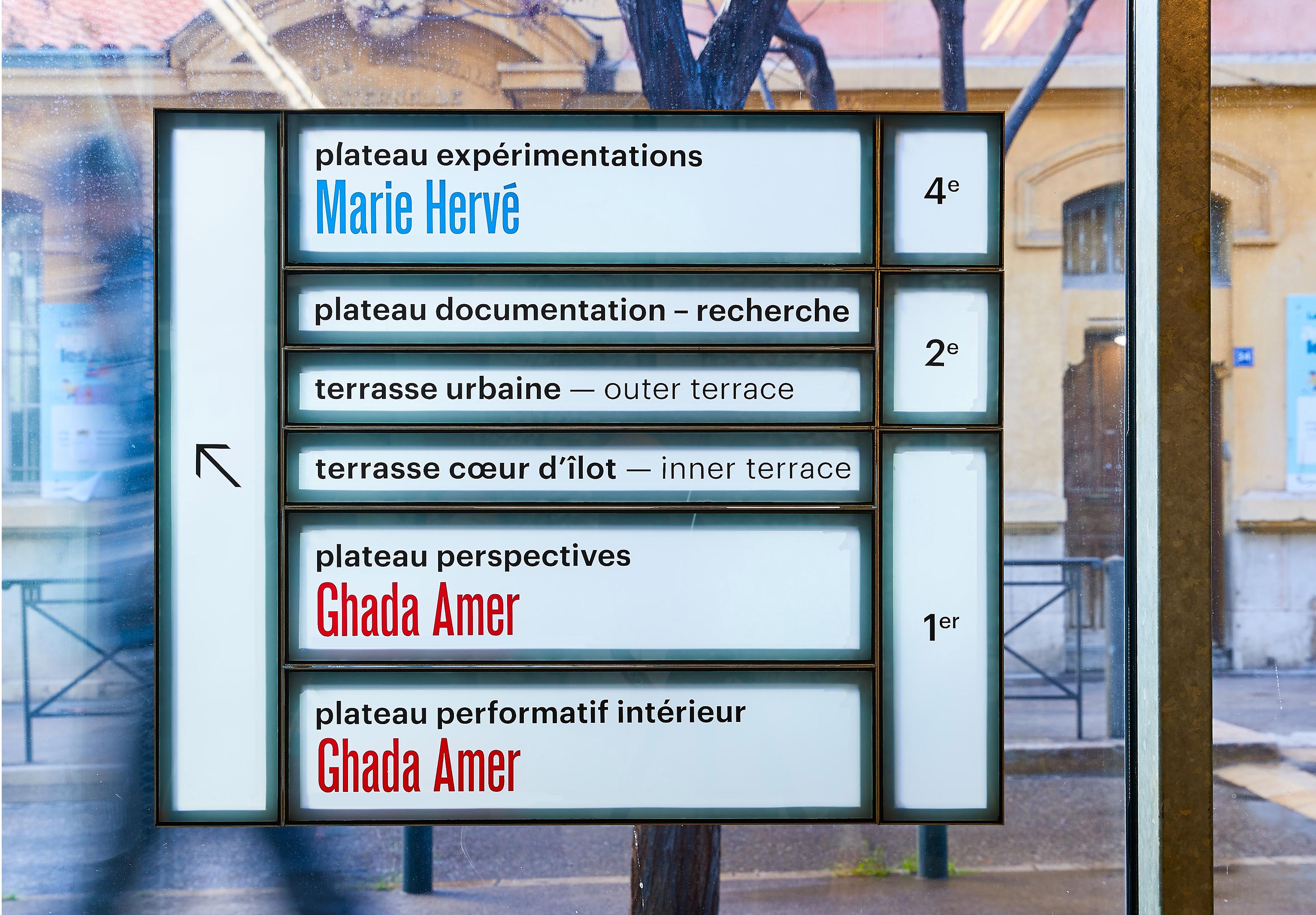 Panneau de verre de signalétique