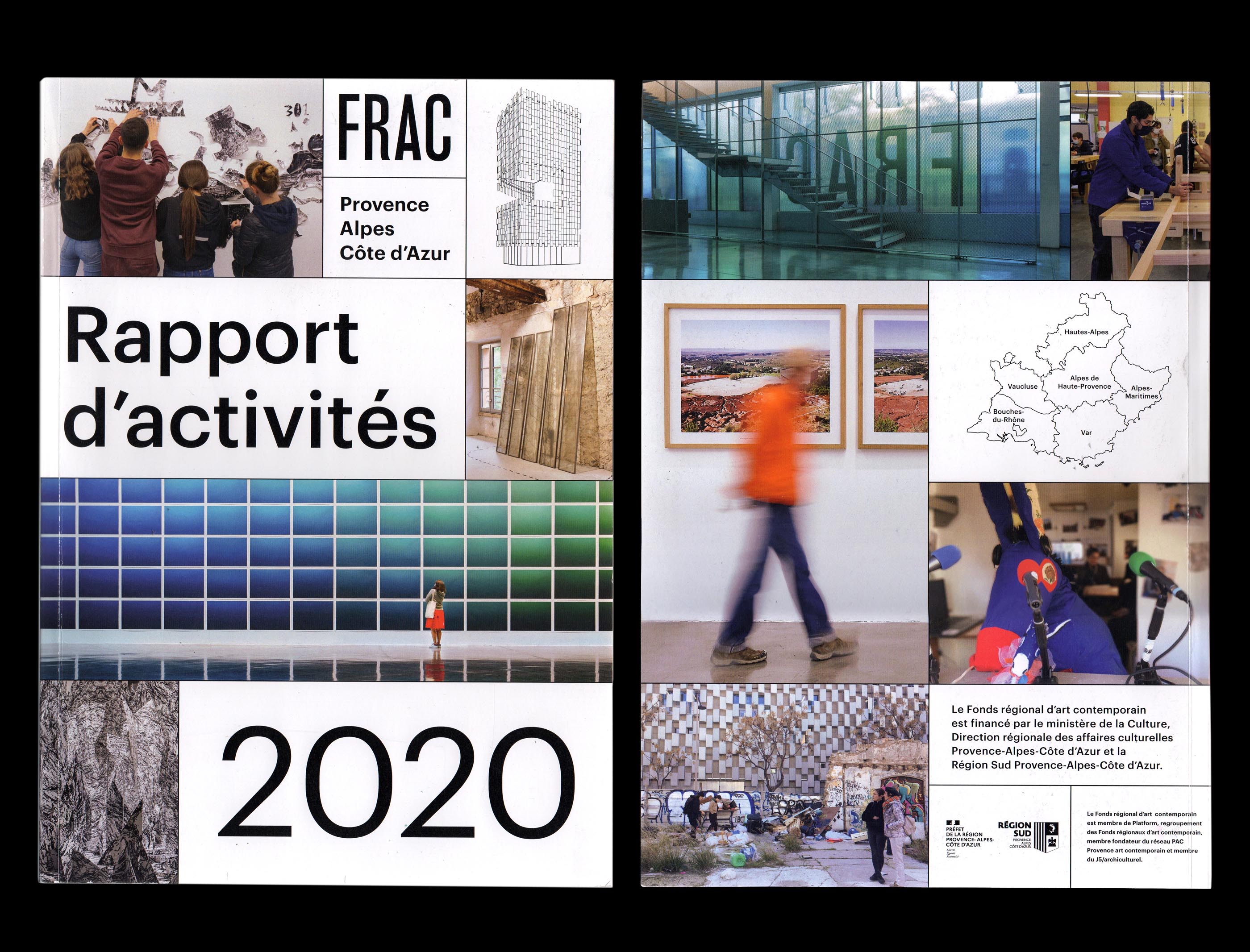 Vue des couvertures du rapport d'activité 2020