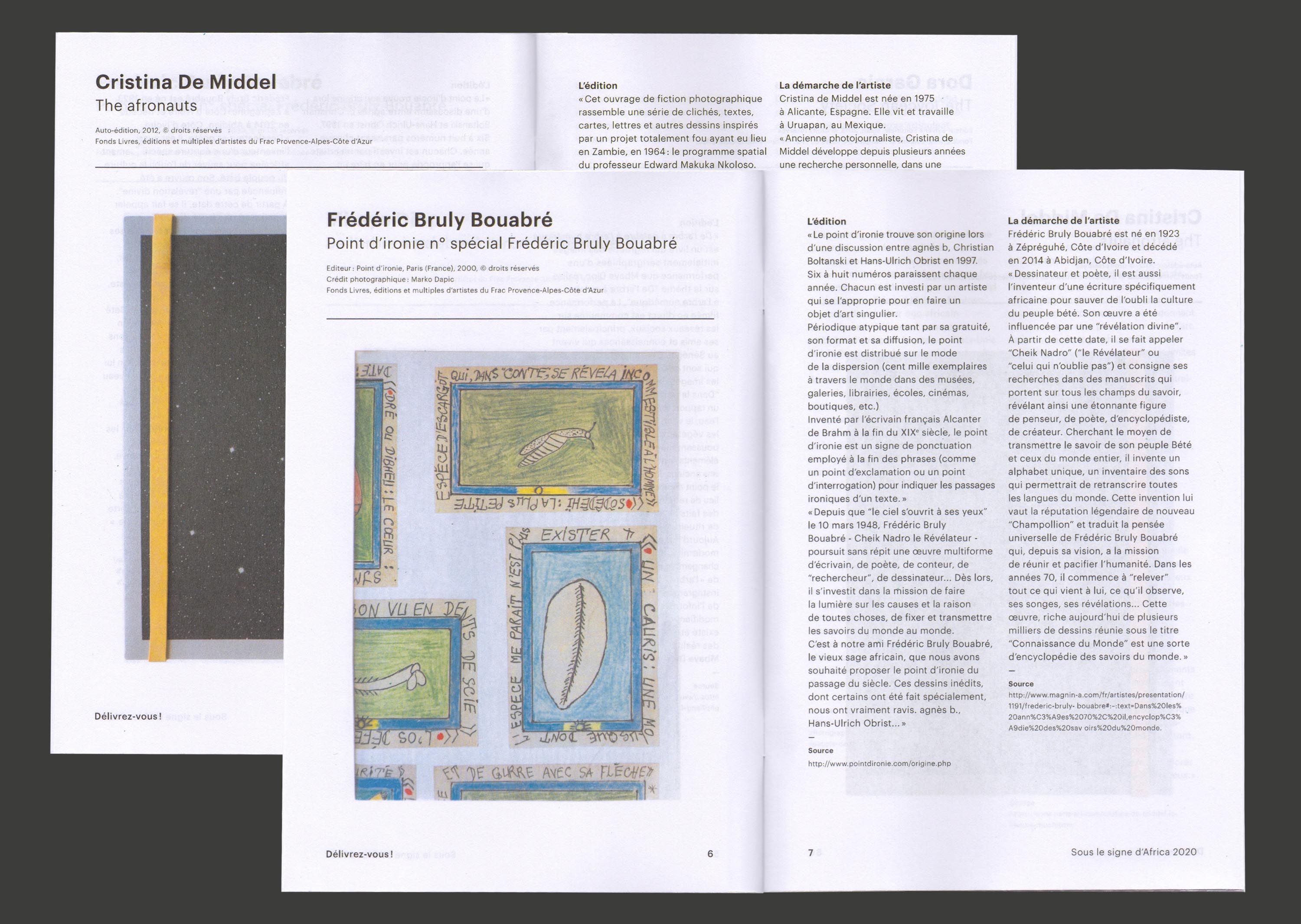 Vue de pages intérieures du livre principal du dispositif éducatif “Délivrez-vous” 