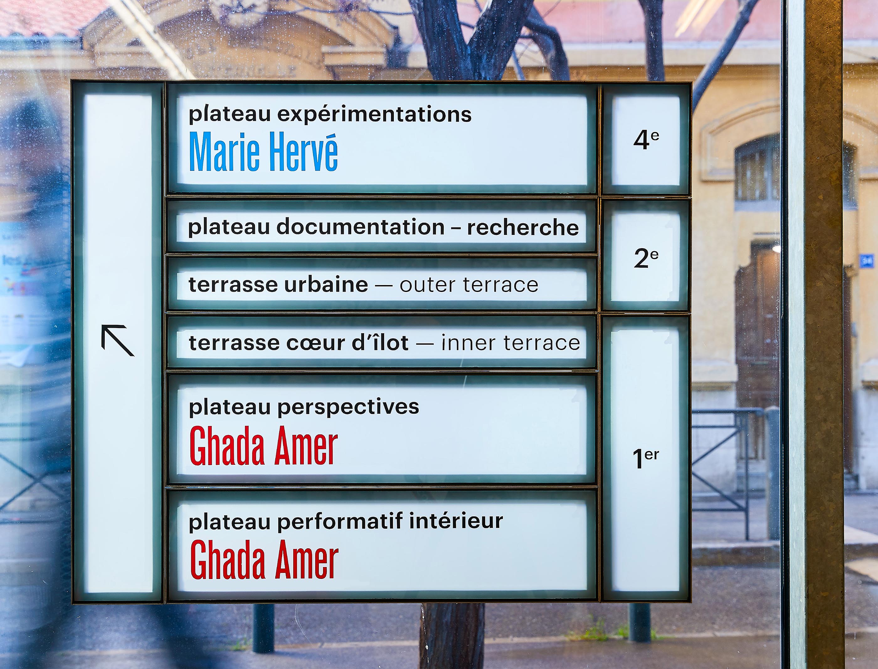 Panneau de verre de signalétique