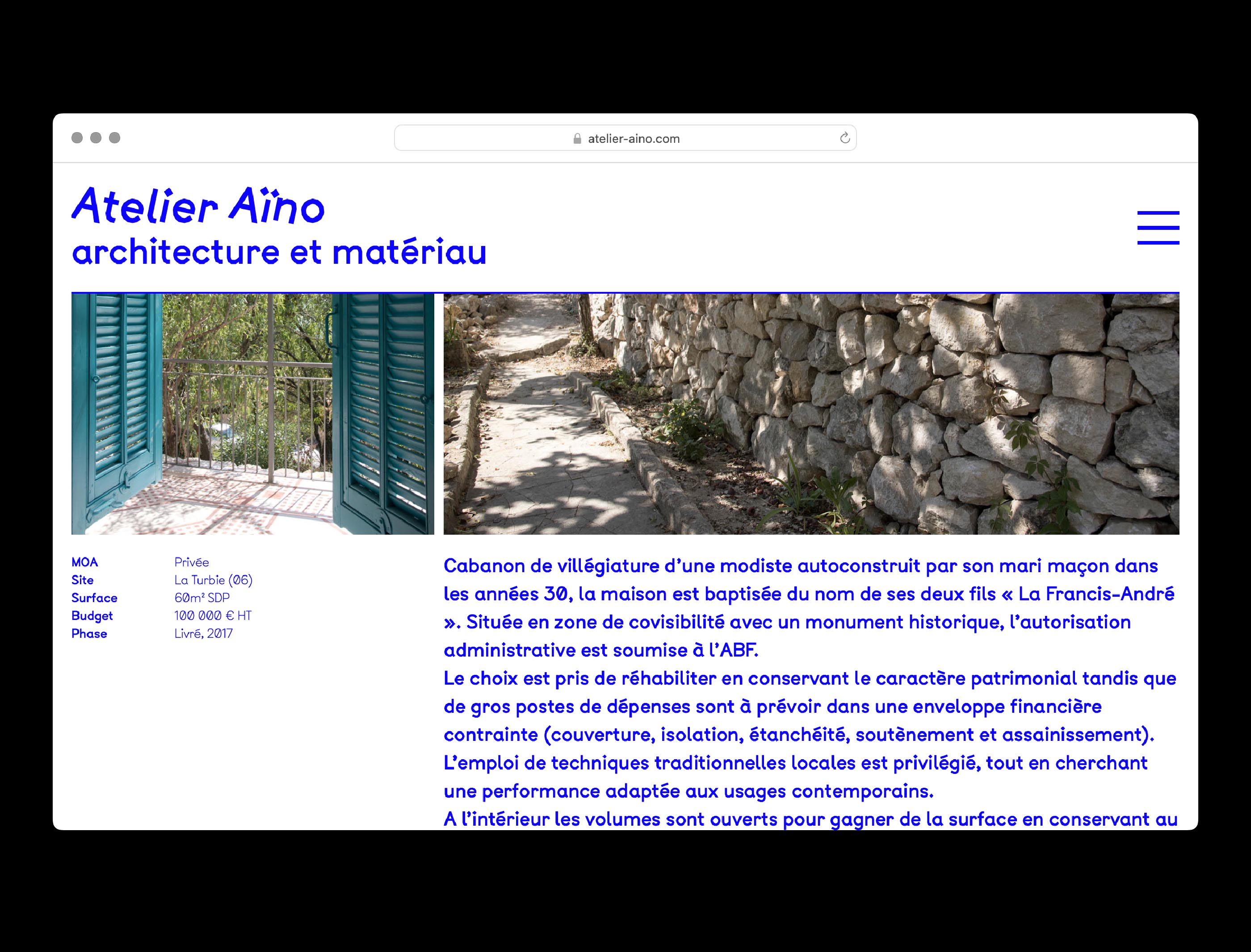 Vue du site de l'Atelier Aïno