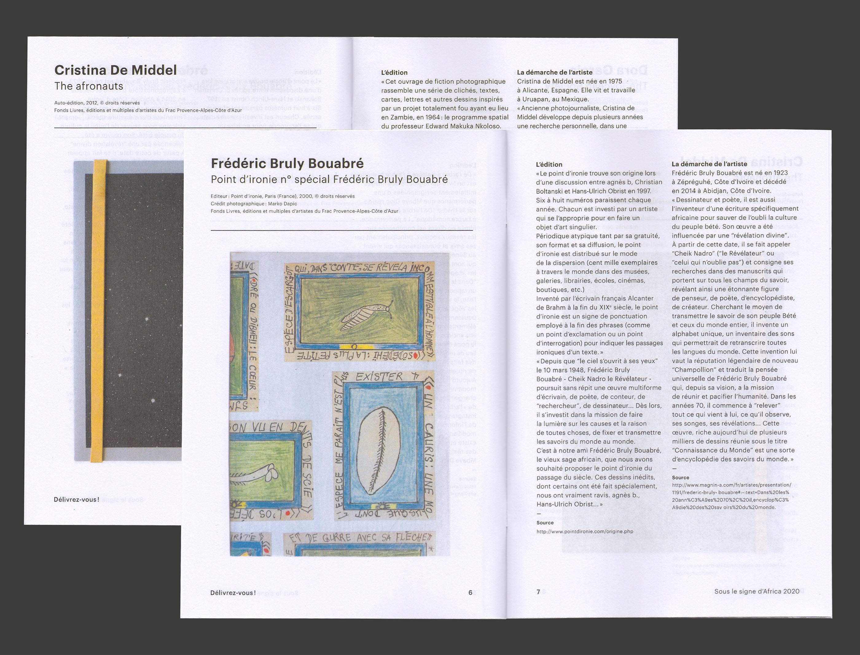Vue de pages intérieures du livre principal du dispositif éducatif “Délivrez-vous” 